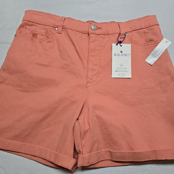 Gloria Vanderbilt Amanda Shorts Women's Size 16 NWT Peach Orchard - Picture 1 of 4